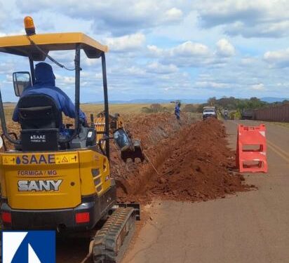 SAAE inicia obra para reforçar abastecimento de água na região do FIC em Formiga
