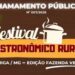 Confira o edital de credenciamento de comércio ambulante no Festival Gastronômico Rural – Comunidade de Fazenda Velha
