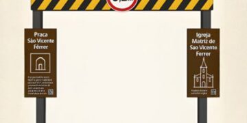 Município implanta pórticos para proteger patrimônio histórico da Igreja Matriz de São Vicente Férrer