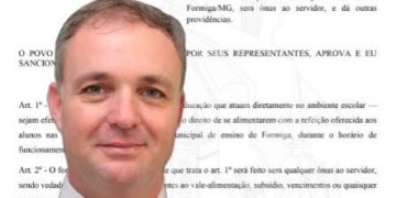 Vereador Cid Corrêa apresenta projeto que garante alimentação escolar a todos os profissionais da educação de Formiga