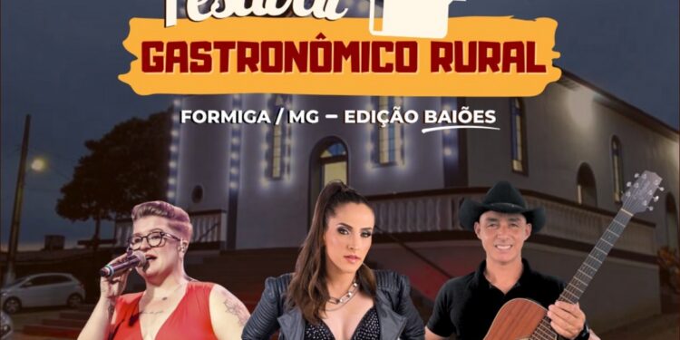 Festival Gastronômico Rural de Formiga terá shows com artistas locais no distrito de Baiões