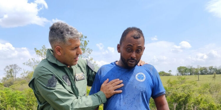 Homem desaparecido em Arcos é encontrado pelo helicóptero da Polícia Civil de Minas Gerais