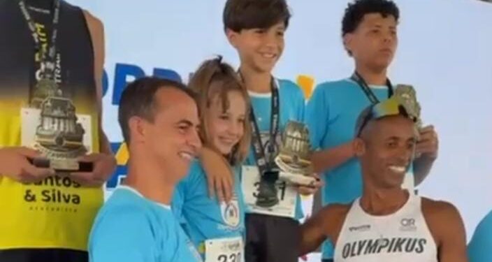 Irmãos Maitê Santos e Théo Santos brilham na corrida comemorativa do 63º Batalhão da Polícia Militar