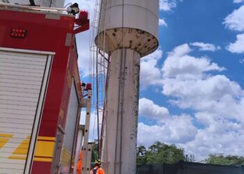 Trabalhador passa mal dentro de caixa d’água e é resgatado pelos bombeiros em Oliveira