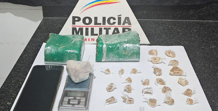 PM prende casal e apreende grande quantidade de drogas em abordagem no bairro Novo Horizonte em Formiga