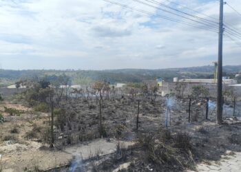 Corpo de Bombeiros contém incêndio no bairro Planalto em Formiga