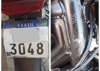 Motocicleta com placa falsa é apreendida pela Polícia Militar em Formiga
