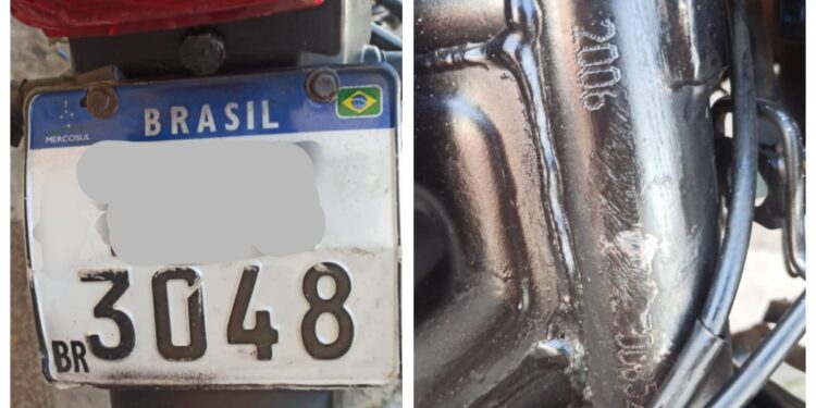 Motocicleta com placa falsa é apreendida pela Polícia Militar em Formiga