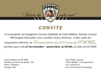 63º BPM realiza lançamento do documentário dos 250 anos da PMMG e premiação “Heróis da Vida Real 2025”