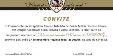 63º BPM realiza lançamento do documentário dos 250 anos da PMMG e premiação “Heróis da Vida Real 2025”