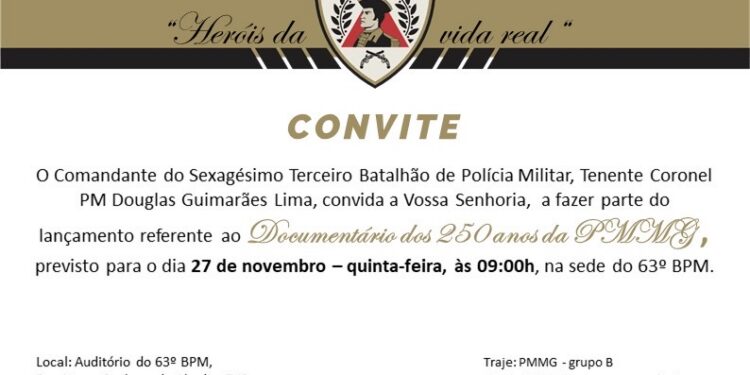 63º BPM realiza lançamento do documentário dos 250 anos da PMMG e premiação “Heróis da Vida Real 2025”