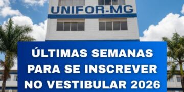 Inscrições para o vestibular 2026 do Unifor-MG entram na resta final