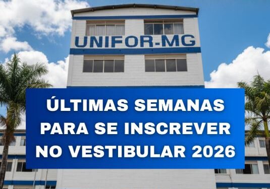 Inscrições para o vestibular 2026 do Unifor-MG entram na resta final