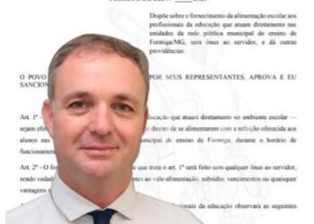 Câmara de Formiga aprova projeto de Cid Corrêa que garante merenda escolar aos profissionais da educação