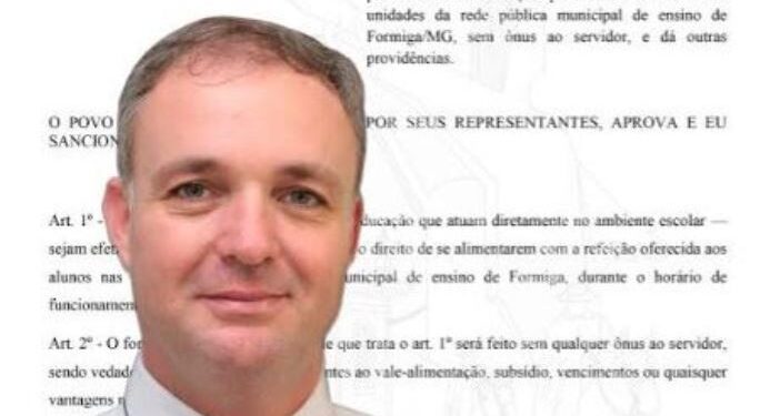 Câmara de Formiga aprova projeto de Cid Corrêa que garante merenda escolar aos profissionais da educação