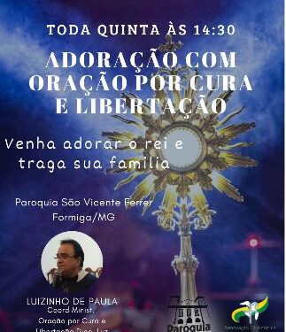 Paróquia São Vicente Ferrer realiza ‘Adoração com Oração por Cura e Libertação’ todas as quintas-feiras