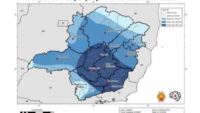 Prefeitura de Formiga emite alerta para a ocorrência de tempestades nesta quarta-feira