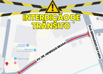 Avenida Dr. Henrique Braga será parcialmente interditada na terça-feira para obras do SAAE Formiga