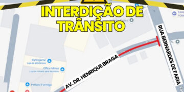 Avenida Dr. Henrique Braga será parcialmente interditada na terça-feira para obras do SAAE Formiga
