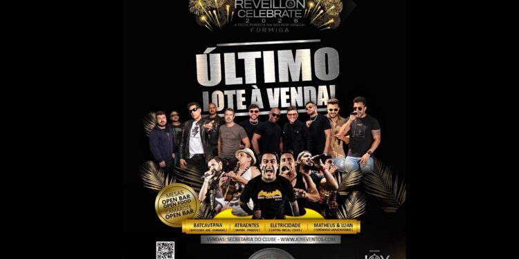 Réveillon Celebrate 2026 do Clube Centenário entra na reta final de vendas em Formiga