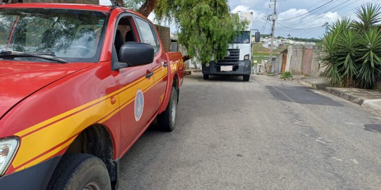 Formiga: árvore cai sobre caminhão no bairro Ercio Rocha e bombeiros são acionados