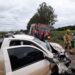 Colisão entre dois automóveis mobiliza Corpo de Bombeiros na MG-170