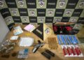 Polícia Militar de Bambuí desarticula esquema de tráfico de drogas e apreende drogas, arma de fogo e munições