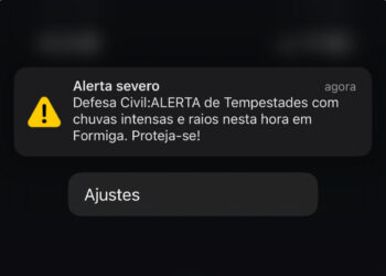 População de Formiga recebe nos celulares primeira mensagem do sistema Defesa Civil Alerta