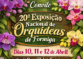 Formiga recebe a 20ª Exposição Nacional de Orquídeas no mês de abril