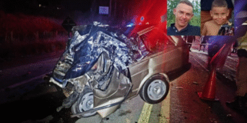 Pai e filho morrem em batida frontal entre carro e caminhão em Pouso Alegre