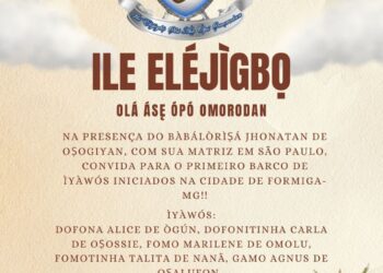 Sagrada Jurema Zé Severino anuncia primeiro Barco de Ìyàwós em Formiga