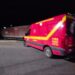 Bombeiros resgatam motociclista que se feriu em acidente com trem na madrugada deste domingo