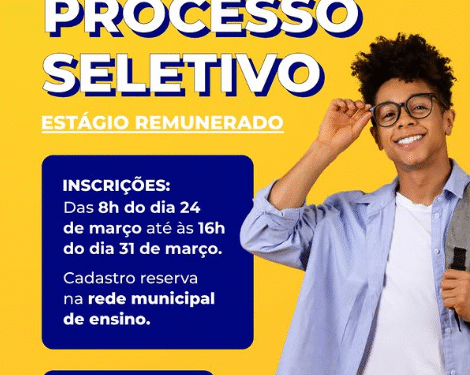 A Prefeitura de Formiga inicia um novo processo de seleção para formação de cadastro reserva de estagiários remunerados.