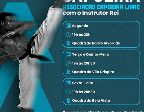 Município de Pains oferece aulas de capoeira com o instrutor Rei