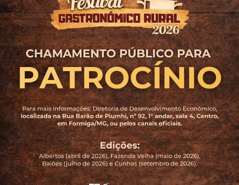 Prefeitura de Formiga busca parceiros para os Festivais Gastronômicos Rurais