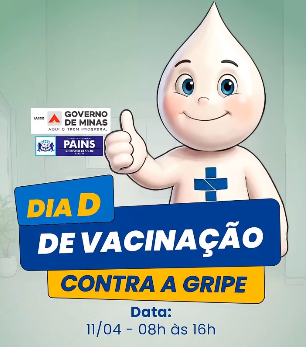Dia D de Vacinação contra a Gripe será realizado no dia 11 de abril em Pains
