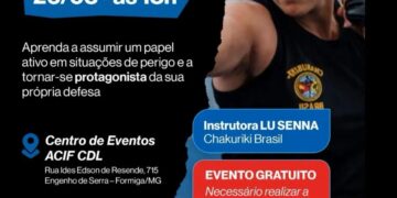 Evento gratuito de defesa pessoal para mulheres será realizado em Formiga