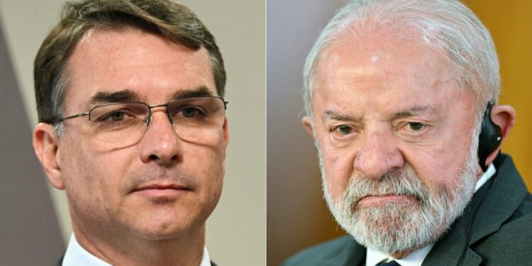 Lula e Flávio Bolsonaro aparecem empatados no segundo turno, ambos com 41%, em pesquisa eleitoral
