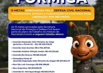 Metas aprovadas pela Defesa Civil Nacional para recuperação de vias em Formiga