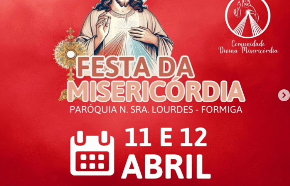 Festa da misericórdia da Paróquia Nossa senhora de Lourdes começa no próximo sábado