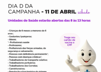 Dia D da vacinação contra Influenza terá unidades de saúde abertas em horário especial