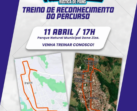 Treino de reconhecimento para corrida em Pains