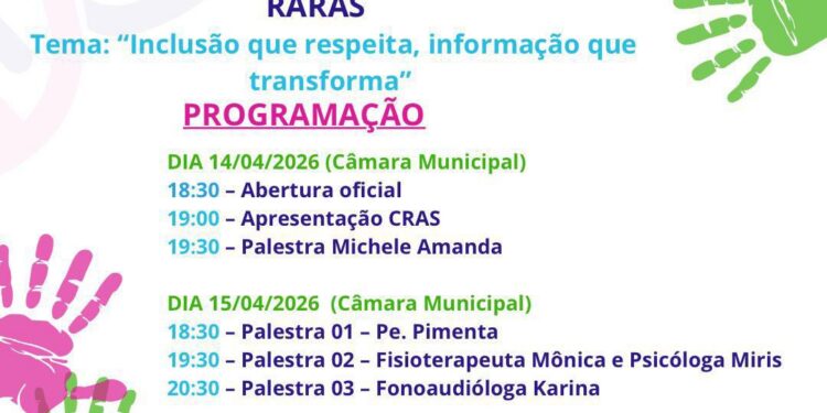 Córrego Fundo promove 4ª Semana de Informação e Conscientização sobre Doenças Raras