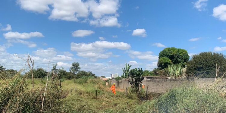 Incêndio atinge área urbana e ameaça residências no bairro Nossa Senhora das Graças em Lagoa da Prata