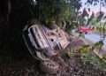 Capotamento na MG-164 deixa um morto e um ferido em Itapecerica